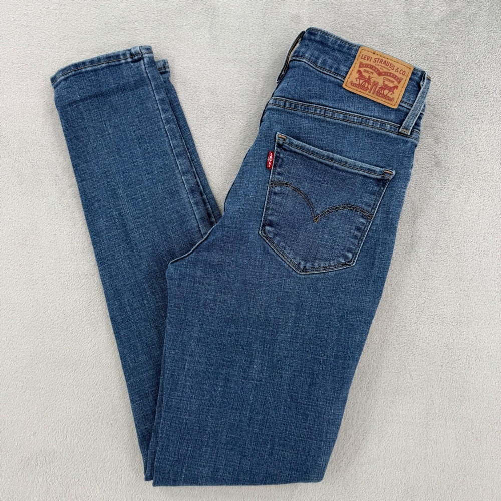 Levis 721 High Rise Skinny Jeans Womens Distressed Denim Womens Size W 27 L 30